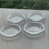 Jogo 4 Pratos em Cristal Pearl 14cm - Ela Decora